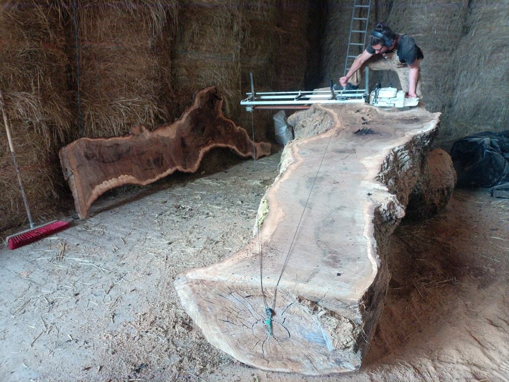 Preparación de madera · Luisma, Aguilar de campoo/Roble encina