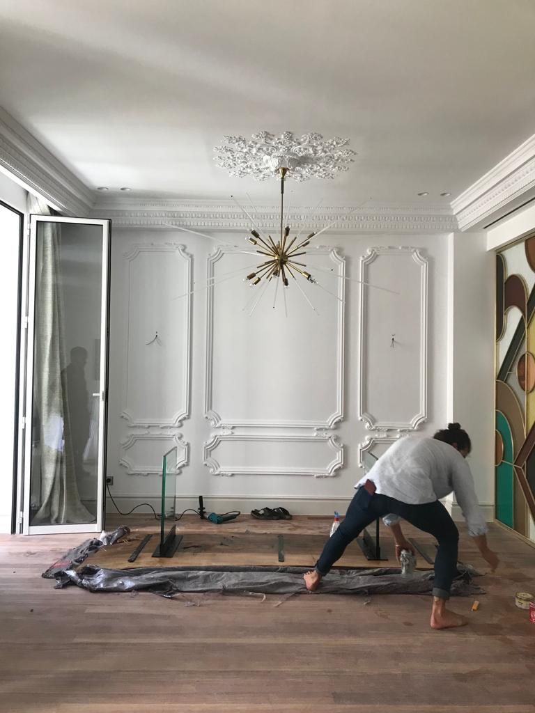Montaje de la mesa en la vivienda