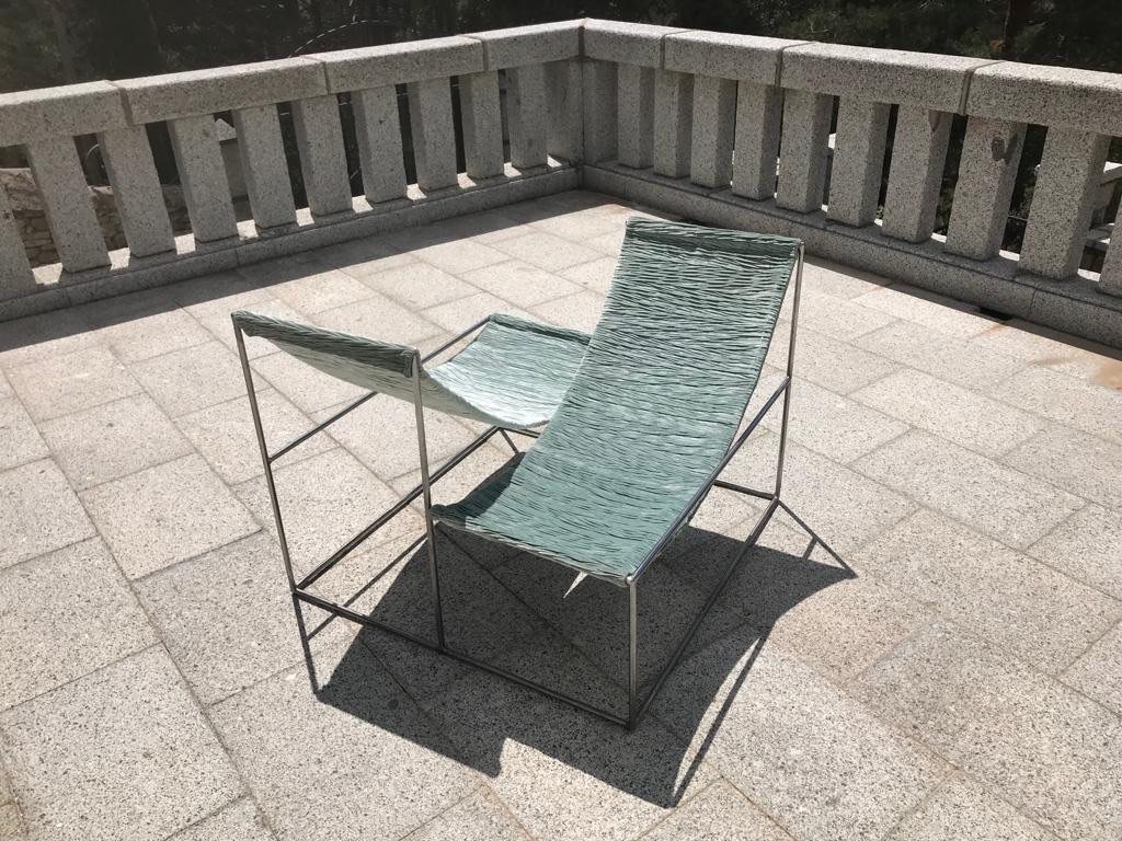Tumbona Tú y yo en una terraza